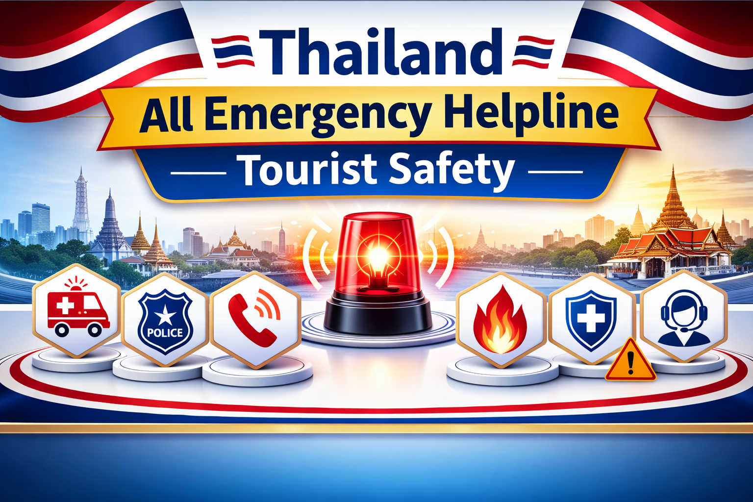 Thailand All Emergency Helpline Numbers List: Tourist Safety