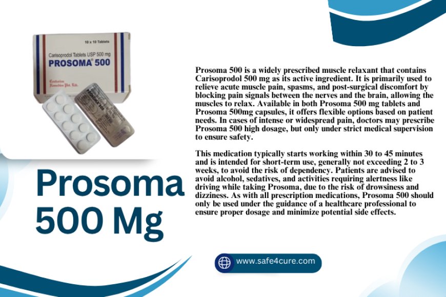 Relieve Post-Surgical Pain with the Power of Prosoma 500 mg